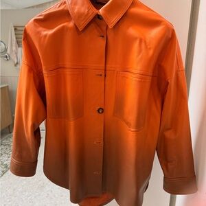 Orange Ombre Button-Up Shirt